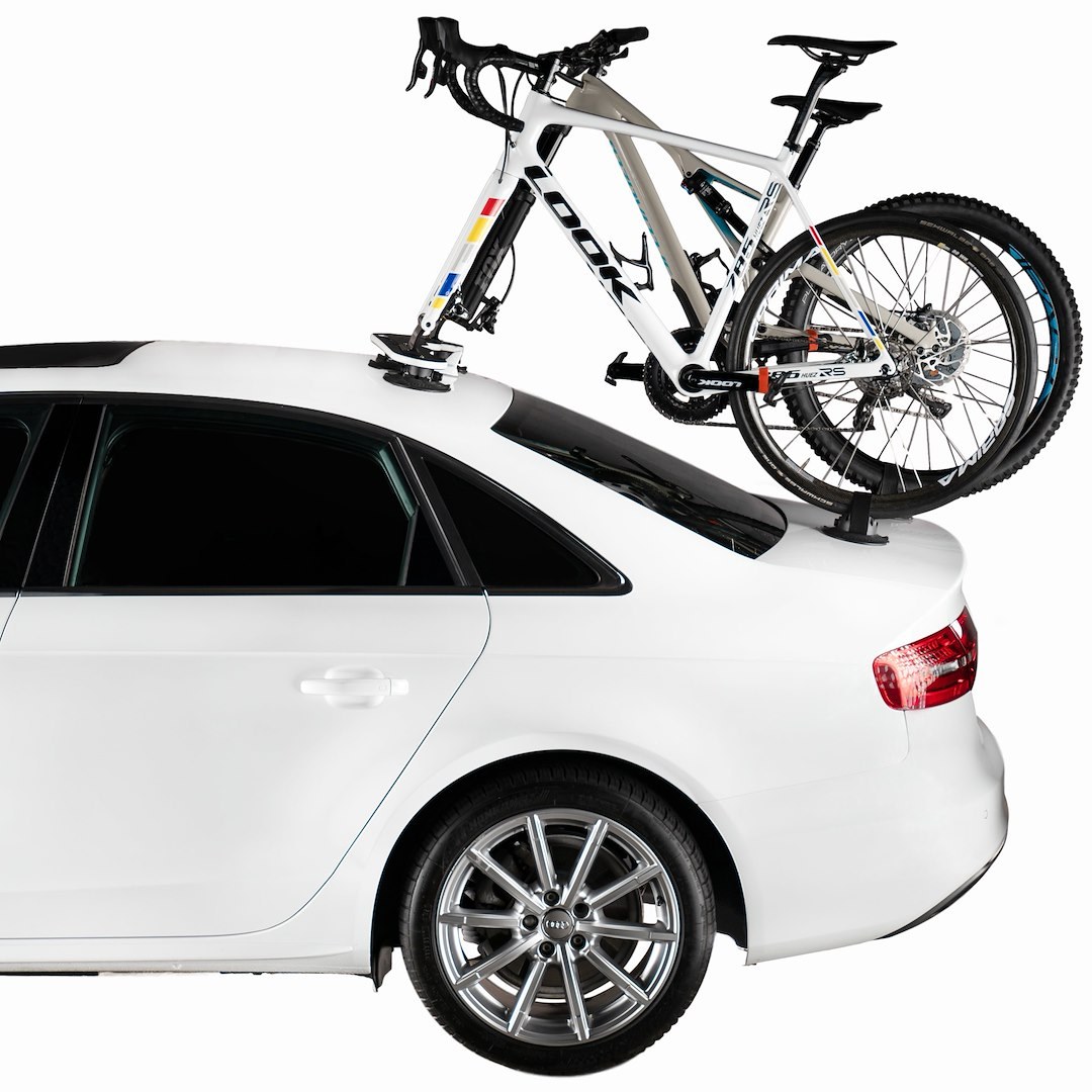 Seasucker Bike Rack, Mini Bomber, Roof Suction Cup Mount, Holds 2 Bikes, Up to 90 Pound Weight Capacity, Fork Mount, Without Lock – BM2106