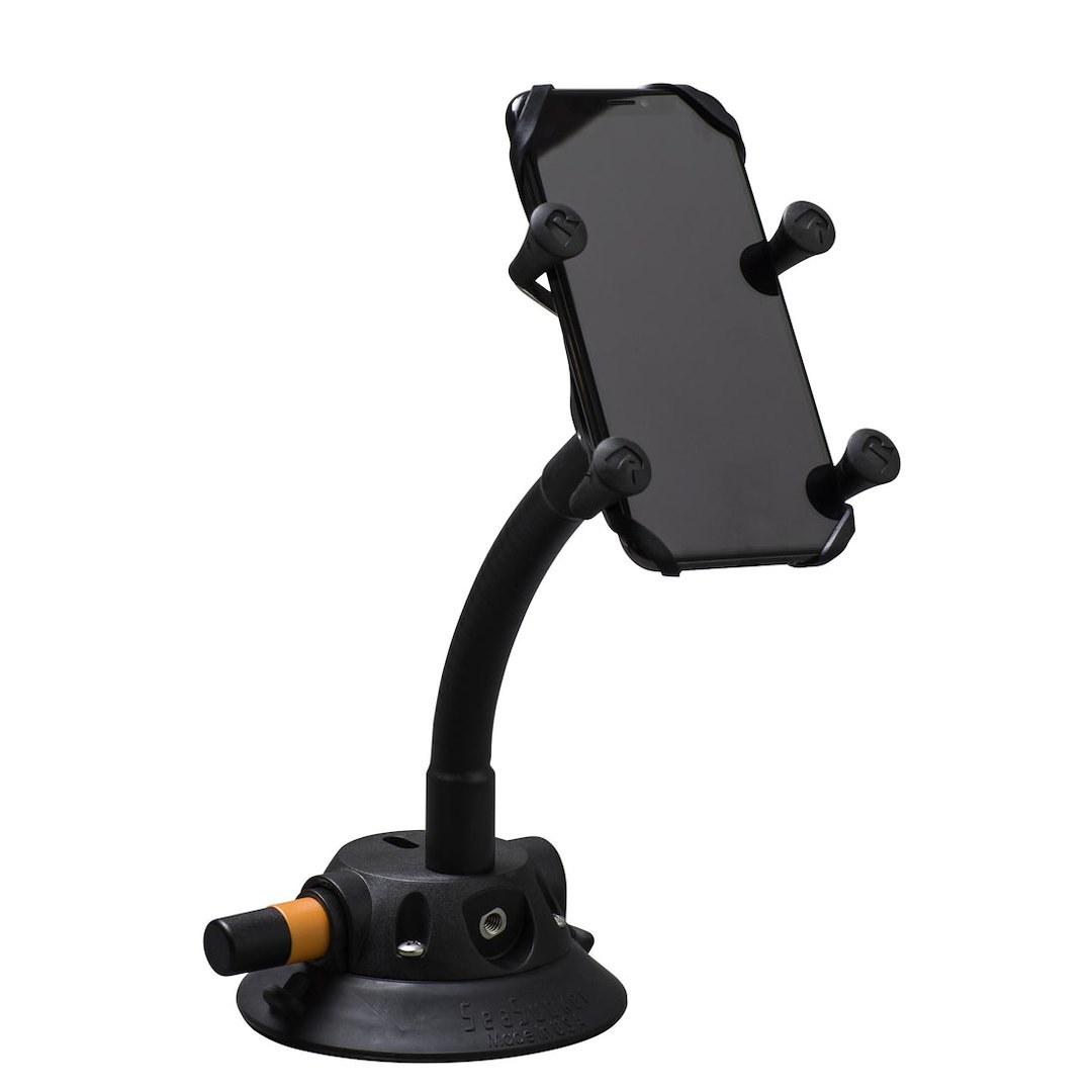 Seasucker Cell Phone Mount, Flex-X, Fits Up to 3-1/2 Inch Width Max/ Ultra/ XL Phones IN Fat Case, 7 Inch Flexible Arm – EL6013