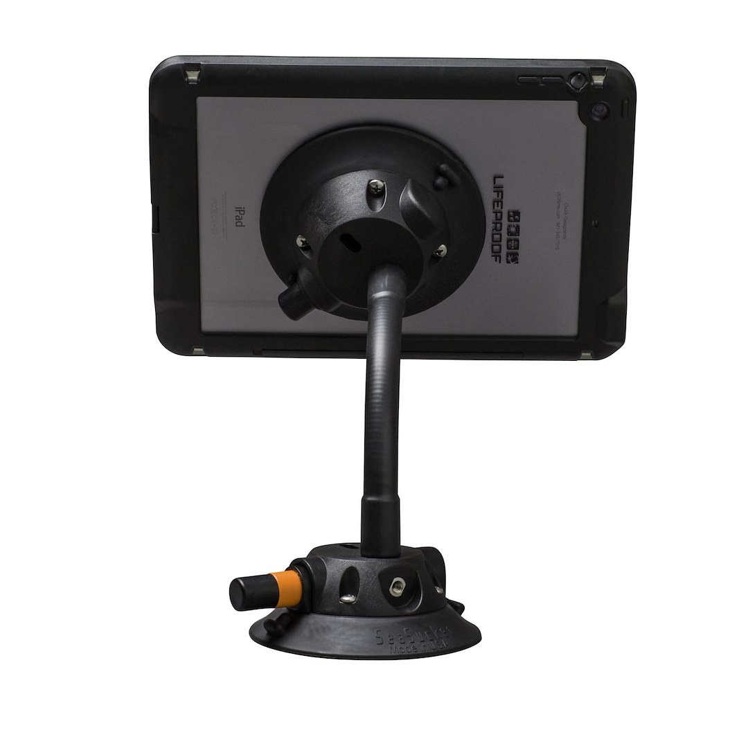 Seasucker Tablet Mount, Naked Flex, Mounts to Flat Surface with Suction Cup, Without Powered Dock, Black – EL6203B