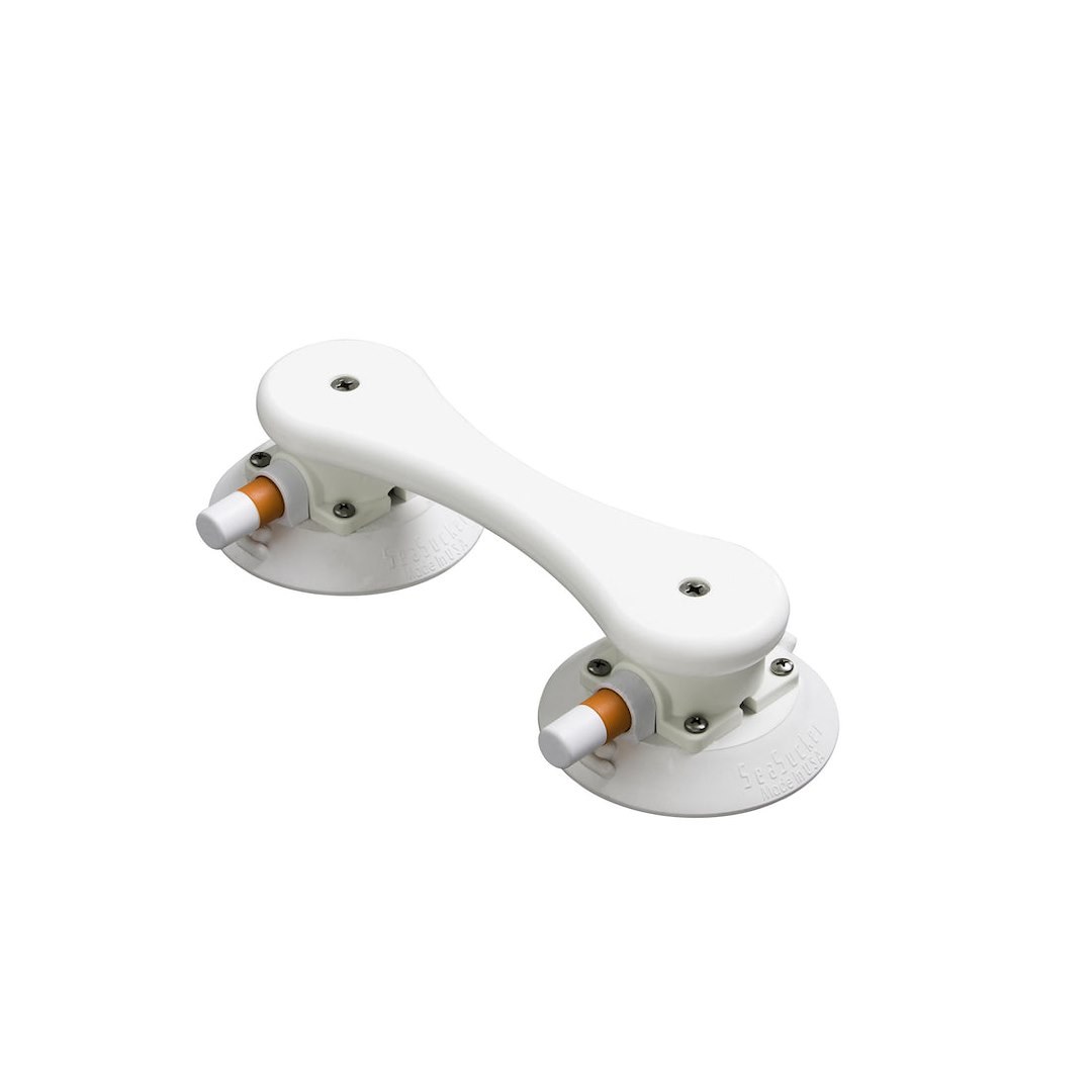 Seasucker Multi Purpose Handle, Attaches to Glass/ Fiberglass/ Metal/ Plastic Surfaces, Up to 200 Pound Pulling Capacity, White, Starboard – MB5280