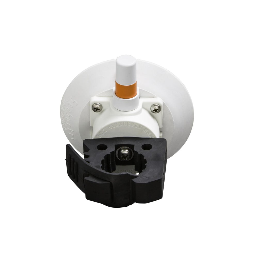 Seasucker Vacuum Mount, Use to Hold Ropes/ Gaffs/ Nets and Push Holes, 4-1/2 Inch Base Diameter, Up to 120 Pound Pulling Capacity, White – MB5528