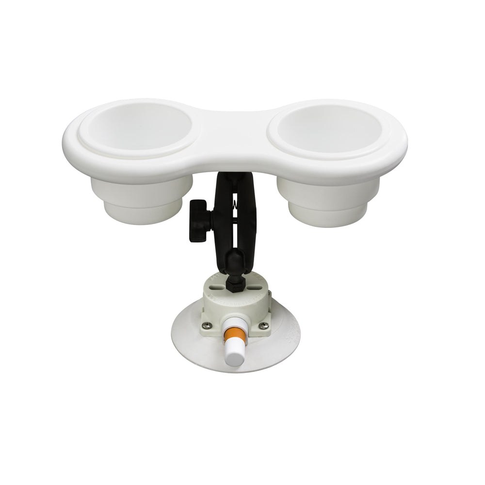 Seasucker Cup Holder, Angled/ Vertical/ Horizontal Surface Mount, White, Non-Lighted – MC5303W