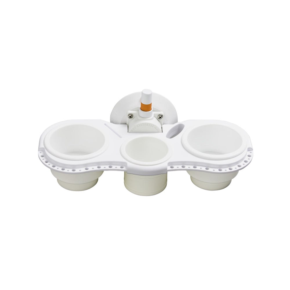 Seasucker Cup Holder, Fisherman’s Type, White, Non-Lighted, 4.5 Inch Diameter Vacuum Mount – MC5307