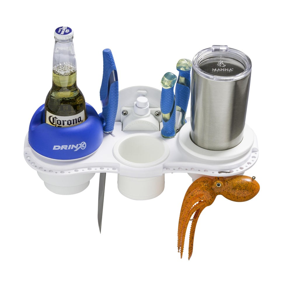 Seasucker Cup Holder, Fisherman’s Type, White, Non-Lighted, 4.5 Inch Diameter Vacuum Mount – MC5307