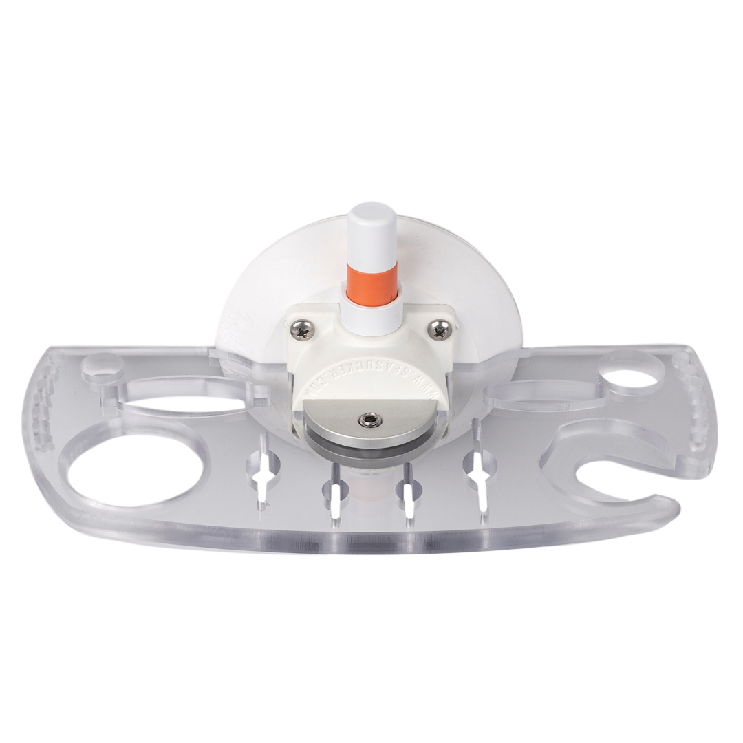 Seasucker Fishing Tool Holder, Pro Series, Holds Knife/ Plier/ Boga Grip/ De-Hooker/ Snip/ Sharpening Steel/ Lure/ Hook, White – MF5121W