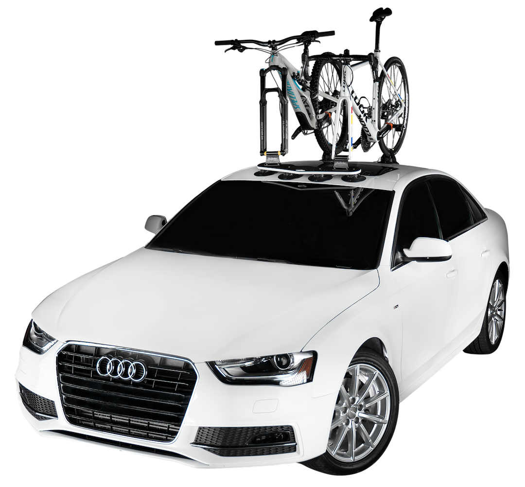 Seasucker Bike Rack, Mini Bomber Max, Roof Suction Cup Mount, Holds 2 Bikes, Up to 90 Pound Weight Capacity, Fork Mount, Black – MK1076