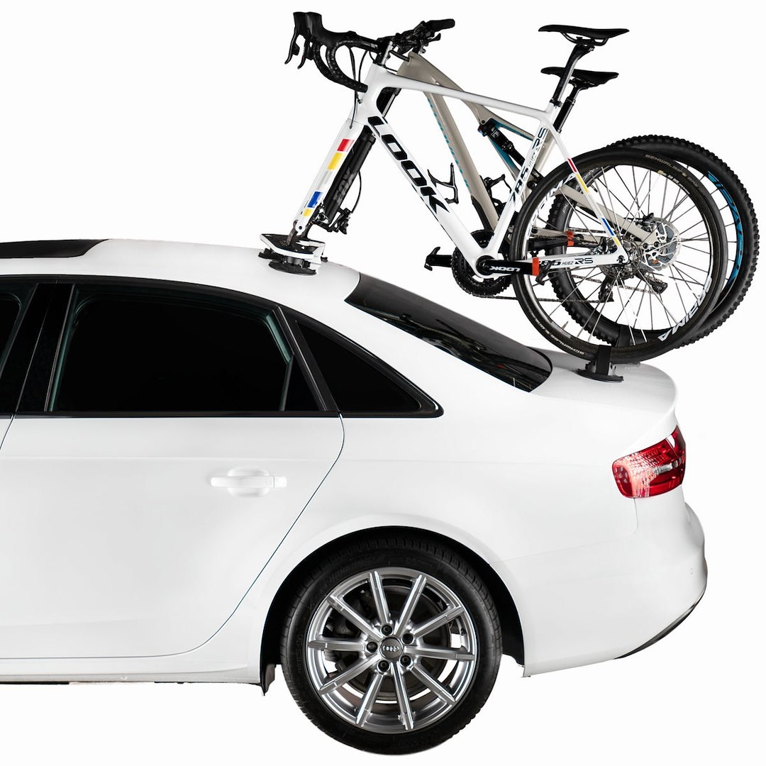 Seasucker Bike Rack, Mini Bomber Max, Roof Suction Cup Mount, Holds 2 Bikes, Up to 90 Pound Weight Capacity, Fork Mount, Black – MK1076