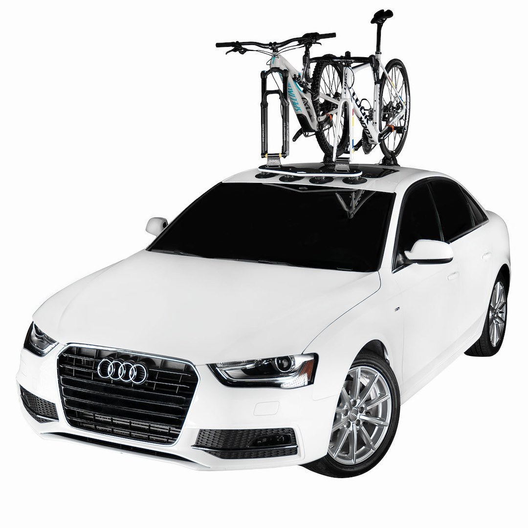 Seasucker Bike Rack, Mini Bomber Max, Roof Suction Cup Mount, Holds 2 Bikes, Up to 90 Pound Weight Capacity, Fork Mount, Black – MK1076