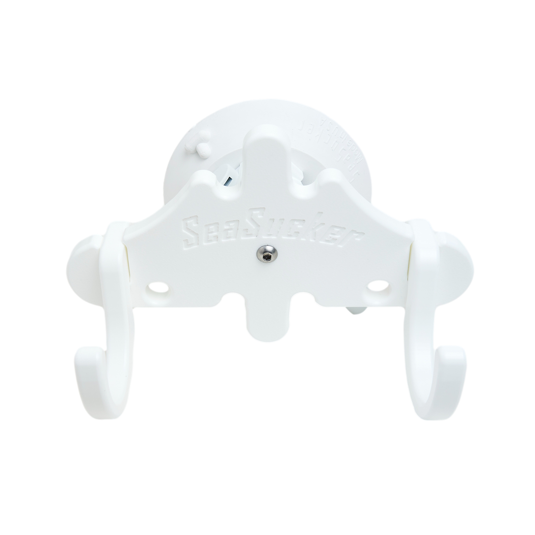 Seasucker Multi Purpose Hook, 4-1/2 Inch Seasucker Vacuum Mount, To Hang Hose/ Rope and Backpack, 6 Inch Wide, White, Single – SM2860W