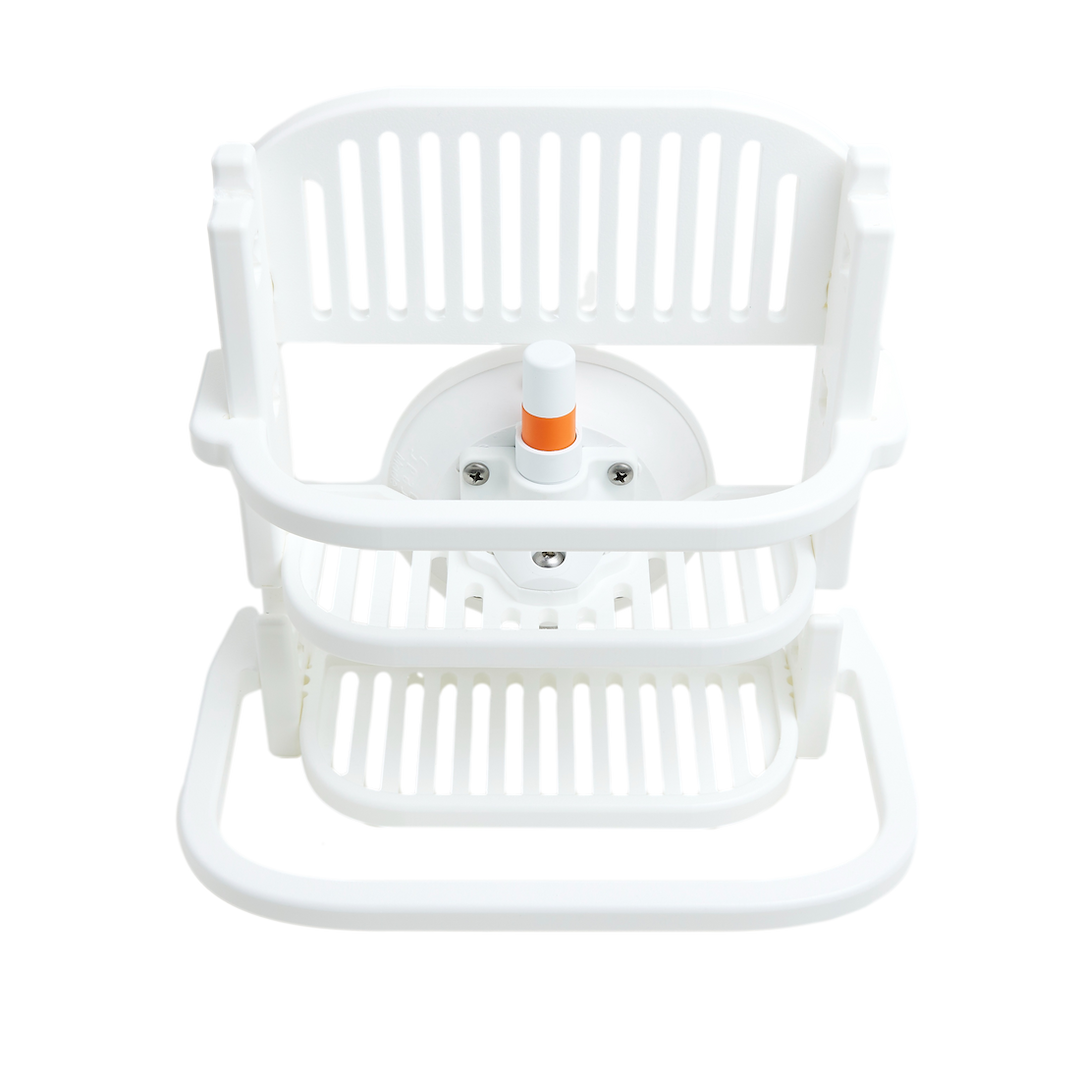 Seasucker Shower Caddy, Holds Mini Soaps/ Bar Soap/ Loofa and Towel, 9.8 Inch Length X 4.1 Inch Width X 13.4 Inch Height, White – SM8100W
