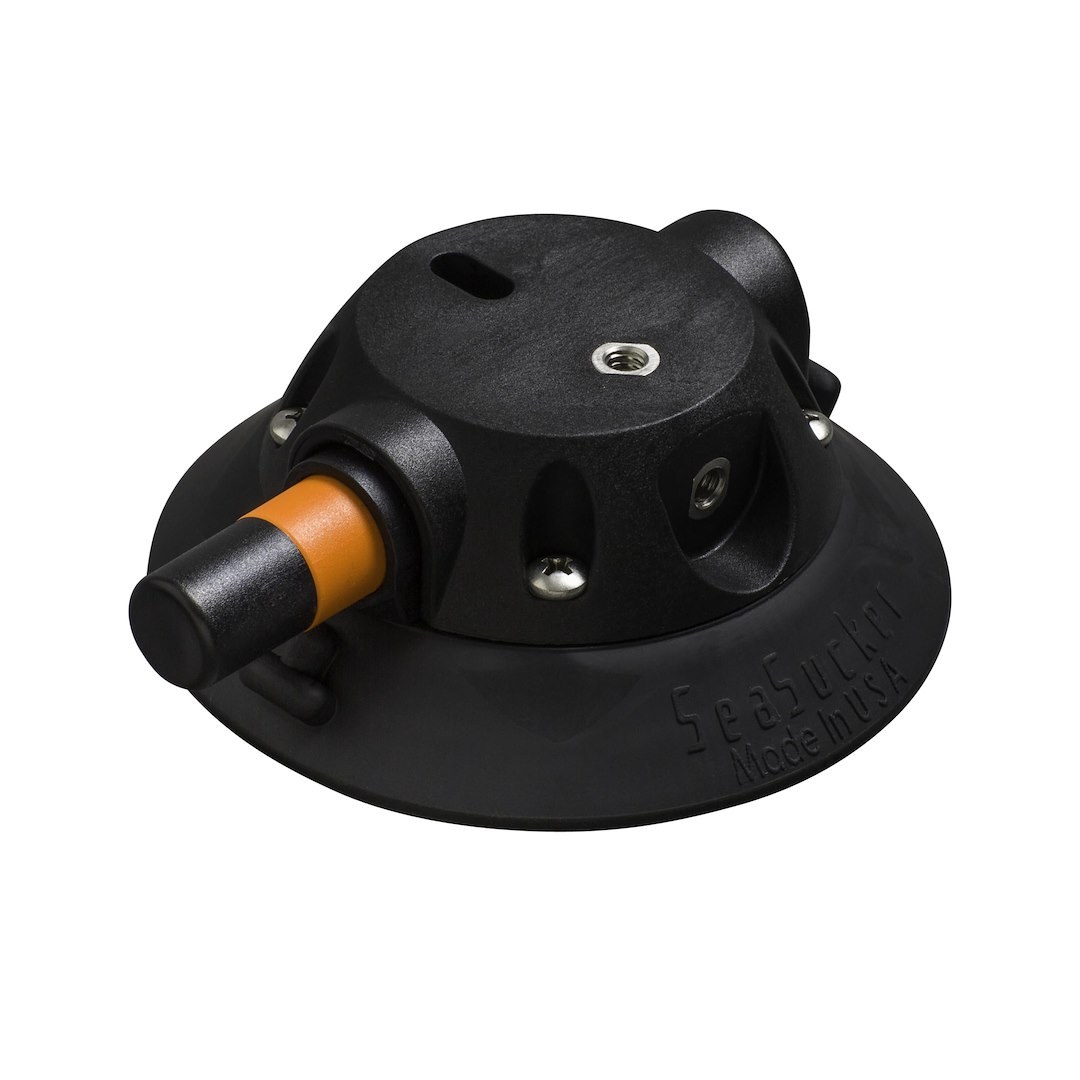 Seasucker Vacuum Mount, 4-1/2 Inch Base Diameter, Black, With Low Profile Housing – VM1007B