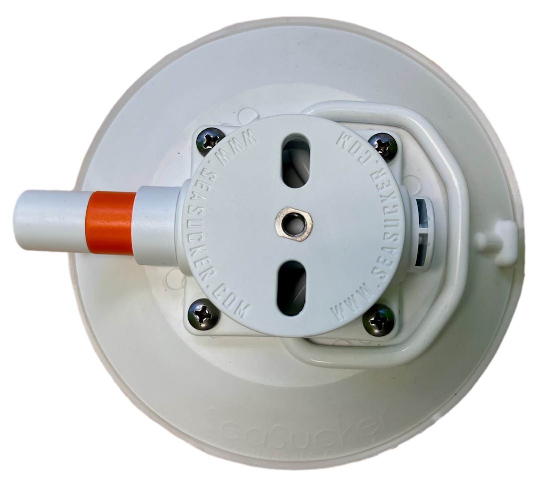 Seasucker Vacuum Mount, Use to Attach Something to a Rigid, Non-Porous Surface Without Drilling Any Holes, 6 Inch Base Diameter – VM1014W
