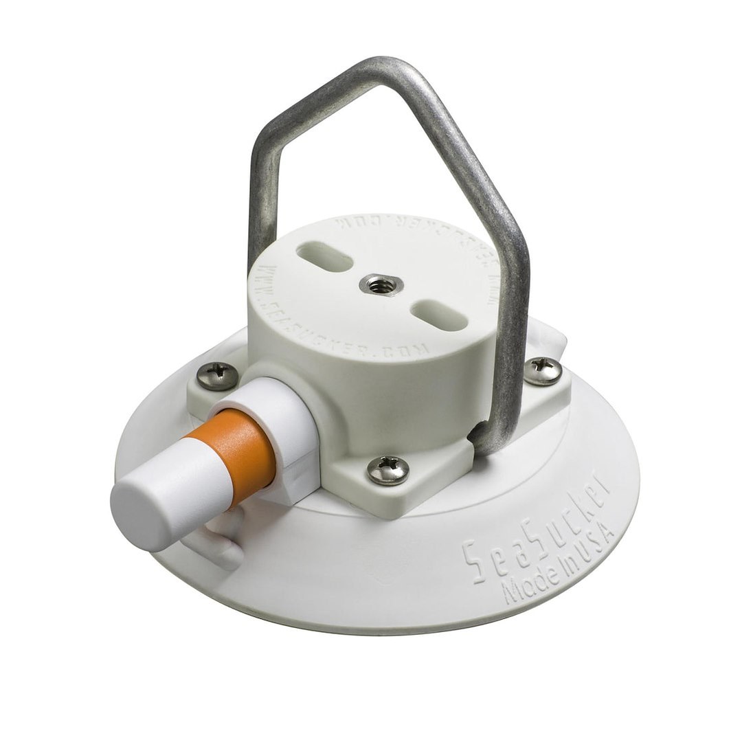 Seasucker Vacuum Mount, Use to Attach Something to a Rigid, Non-Porous Surface Without Drilling Any Holes, 4.5 Inch Base Diameter – VM1015W