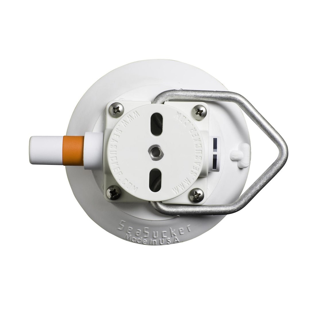 Seasucker Vacuum Mount, Use to Attach Something to a Rigid, Non-Porous Surface Without Drilling Any Holes, 4.5 Inch Base Diameter – VM1015W