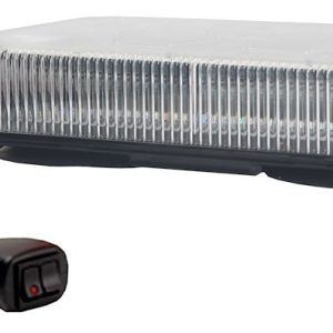 Star Warning Warning Light, Contour, 3 Inch Height X 16-1/2 Inch Width X 8-3/8 Inch Depth, Mini Bar, Vacuum Magnet Mount, LED – 9100LEDV-YY-C