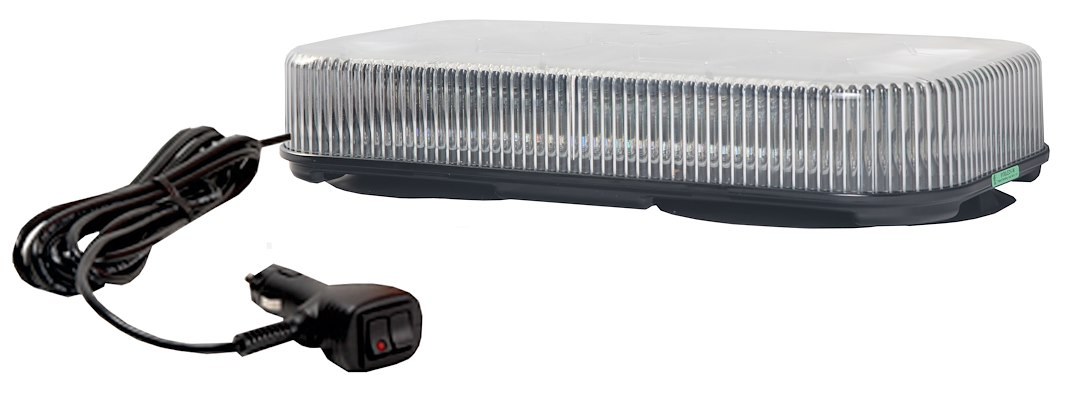 Star Warning Warning Light, Contour, 3 Inch Height X 16-1/2 Inch Width X 8-3/8 Inch Depth, Mini Bar, Vacuum Magnet Mount, LED – 9100LEDV-YY-C