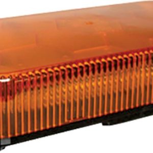 Star Warning Warning Light, Contour, 3 Inch Height X 16-1/2 Inch Width X 8-3/8 Inch Depth, Mini Bar, Permanent Mount, LED, Amber Lens – 9100LED-A