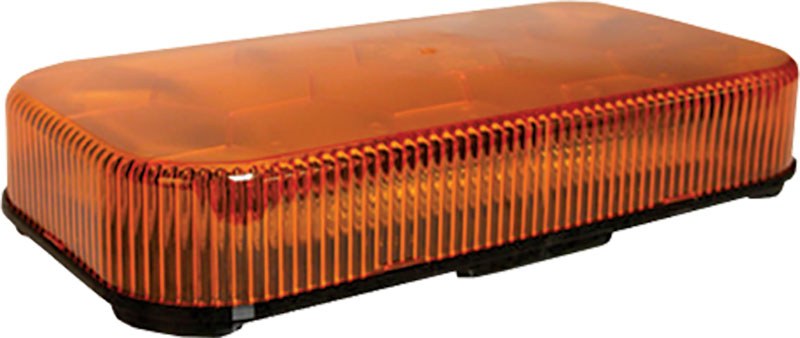Star Warning Warning Light, Contour, 3 Inch Height X 16-1/2 Inch Width X 8-3/8 Inch Depth, Mini Bar, Permanent Mount, LED, Amber Lens – 9100LED-A