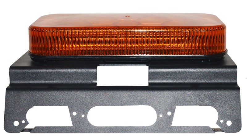 Star Warning Warning Light Mount, For Use with Mini Bar/ Beacon Warning Lights and Halogen Third Brake Lights, Roof Mount, Black, Aluminum – BBK274-FH