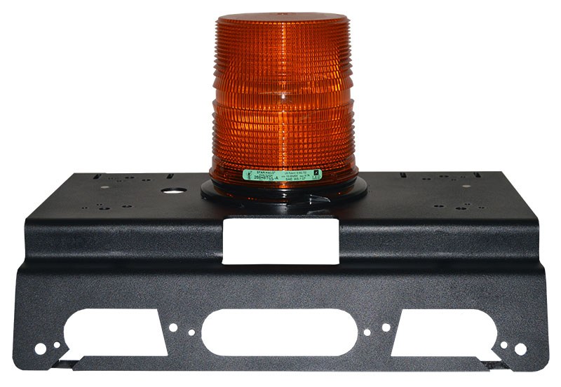 Star Warning Warning Light Mount, For Use with Mini Bar/ Beacon Warning Lights and Halogen Third Brake Lights, Roof Mount, Black, Aluminum – BBK274-FH