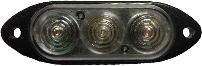 Star Warning Warning Light, Micro-Star™, 1 Inch Height X 3-1/16 Inch Width X 7/16 Inch Depth, Oval, Flush Mount, LED – DLIT3S-Y