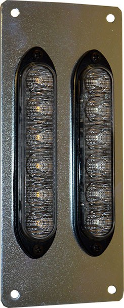 Star Warning Warning Light, Micro-Star™, 1 Inch Height X 4-3/16 Inch Width X 25/64 Inch Depth, Oval, Flush Mount, LED – DLITE-YW