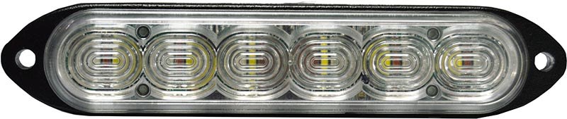 Star Warning Warning Light, Micro-Star™, 1 Inch Height X 4-3/16 Inch Width X 25/64 Inch Depth, Oval, Flush Mount, LED, Clear Lens – DLITMC-AGW