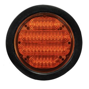 Star Warning Warning Light, Dlxth Series, 4 Inch Diameter, Round, Grommet Mount, LED, Polycarbonate Amber Lens – DLXTHR-4-A