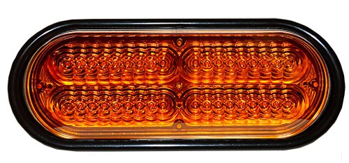 Star Warning Warning Light, Dlxth Series, 3 Inch Height X 7-1/4 Inch Width, Oval, Grommet Mount, LED, Polycarbonate Amber Lens – DLXTHU-4-A