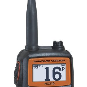Standard VHF Radio, HX210, Handheld, United States/ Canadian/ International Channels, 6/ 2.5/ 1 Watts, Noaa Weather Channels – HX210