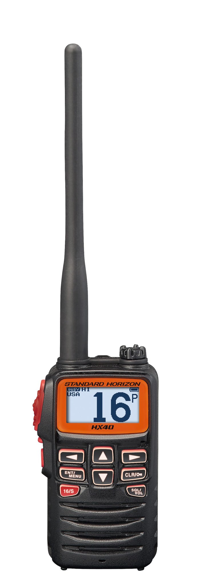 Standard VHF Radio, HX40, Handheld, 6 Watts, Noaa Weather Channels with Alert, Without GPS Capability, Oversized DOT Matrix Lcd Display, Black – HX40