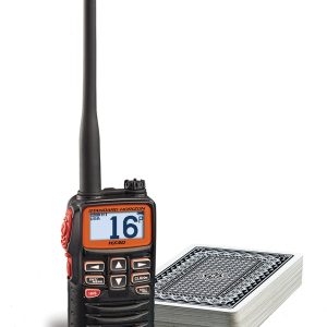 Standard VHF Radio, HX40, Handheld, 6 Watts, Noaa Weather Channels with Alert, Without GPS Capability, Oversized DOT Matrix Lcd Display, Black – HX40