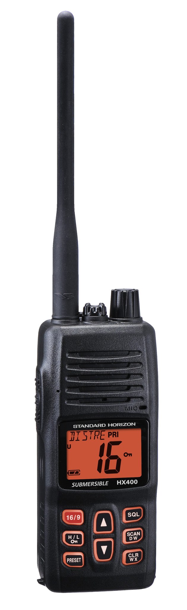 Standard VHF Radio, HX400, Handheld, United States/ Canadian/ International Channels, 5/ 1 Watts, Noaa Weather Channels with Alert – HX400