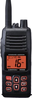 Standard VHF Radio, HX400, Handheld, United States/ Canadian/ International Channels, 5/ 1 Watts, Noaa Weather Channels with Alert – HX400