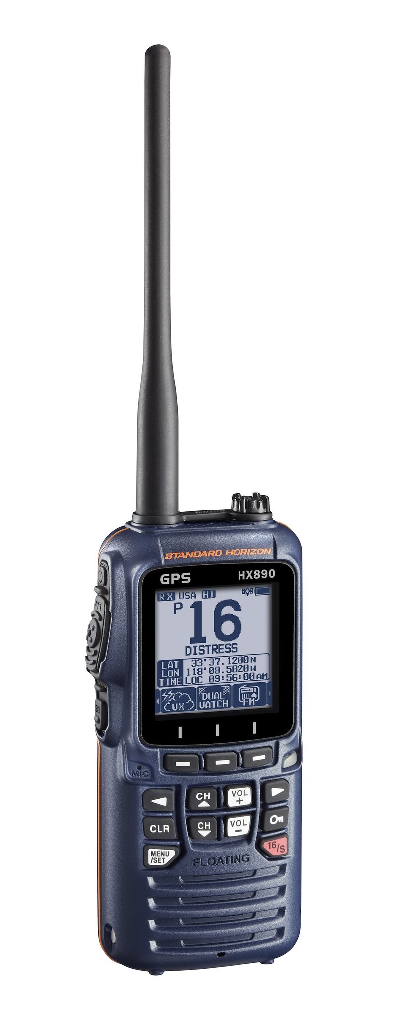 Standard VHF Radio, HX890, Handheld, United States/ Canadian/ International Channels, 6 Watts, Noaa Weather Channels with Alert – HX890NB