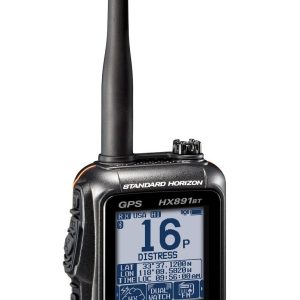 Standard VHF Radio, Handheld, United States/ Canadian/ International Channels, 6 Watt Power Output, Noaa Weather Channels with Alert – HX891BTBK