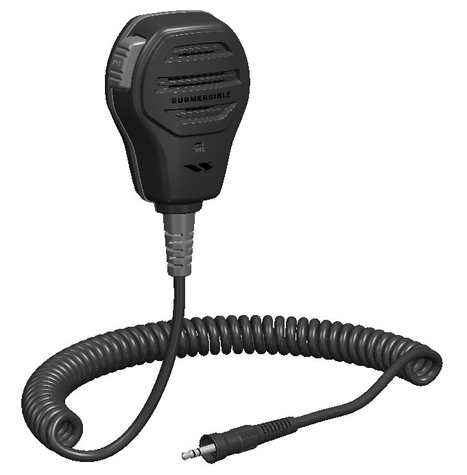 Standard VHF Radio Microphone, For Use with HX751/ HX851/ HX370S/ HX471S/ HX760S and Older Handheld VHF Radios, Left Side Push to Talk – MH-73A4B