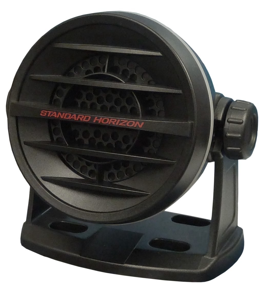 Standard VHF Radio Speaker, For Use with VLF-3000A Hailer, Fixed Surface Mount, 4 Ohm, 10 Watt, 6-1/2 Feet Power Cable, Black – MLS-410SP-B