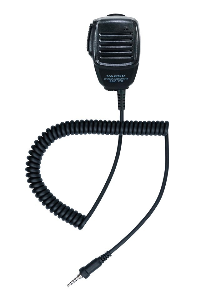 Standard VHF Radio Microphone, For Use with HX40/ HX210/ HX300/ HX400/ HX380/ HX890 Handheld VHF Radios, Left Side Push to Talk, Black – SSM-17H