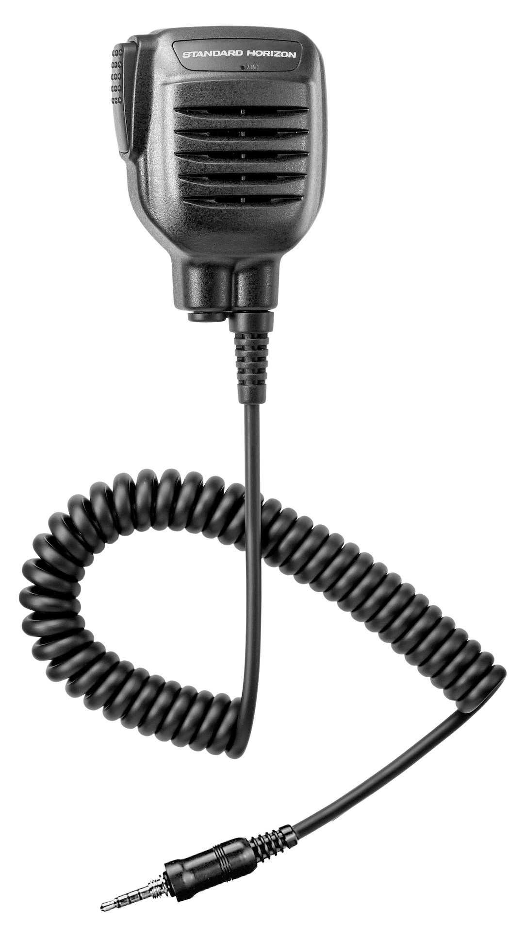 Standard VHF Radio Microphone, Left Side Push to Talk, Black, IP57 Water Proof Rating, Large Speaker for Improved Audio Output – SSM-21A