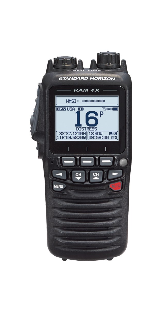 Standard VHF Radio Microphone, For Use with GX2400/ GX6000 Fixed VHF Radio, Left Side Push to Talk, Black – SSM-72H