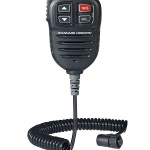 Standard VHF Radio Microphone, For Use with GX6000 Fixed VHF Radio, Left Side Push to Talk, Black – SSM-76H