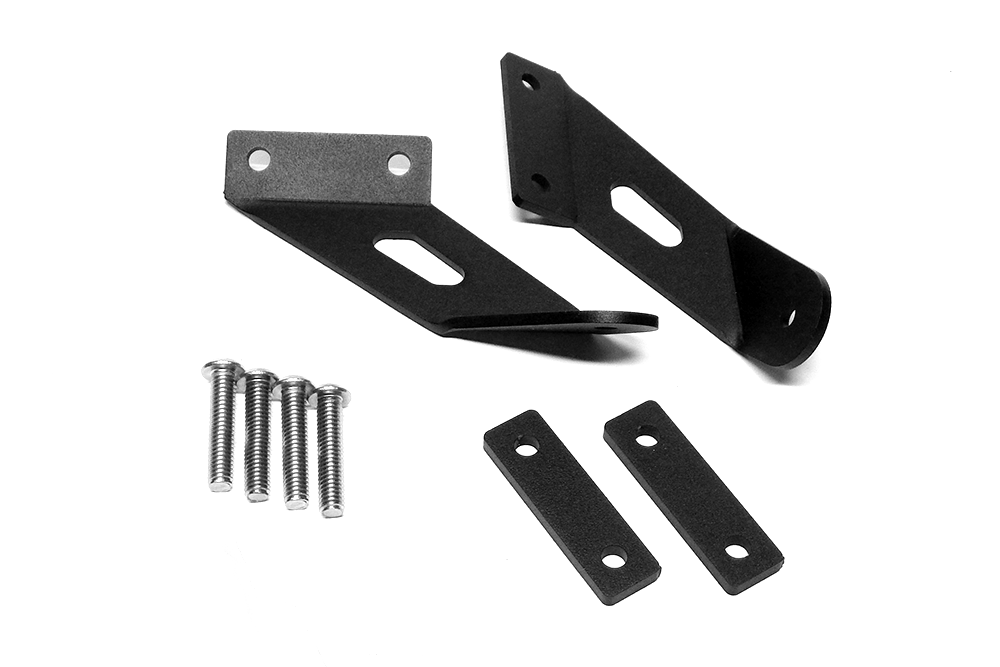 Southern Tru Light Bar Mounting Kit, Hood Mount, Mounts One 20 Inch Dual Row Light Bar, Bolt on Installation, Black, Set of 2 – 55106