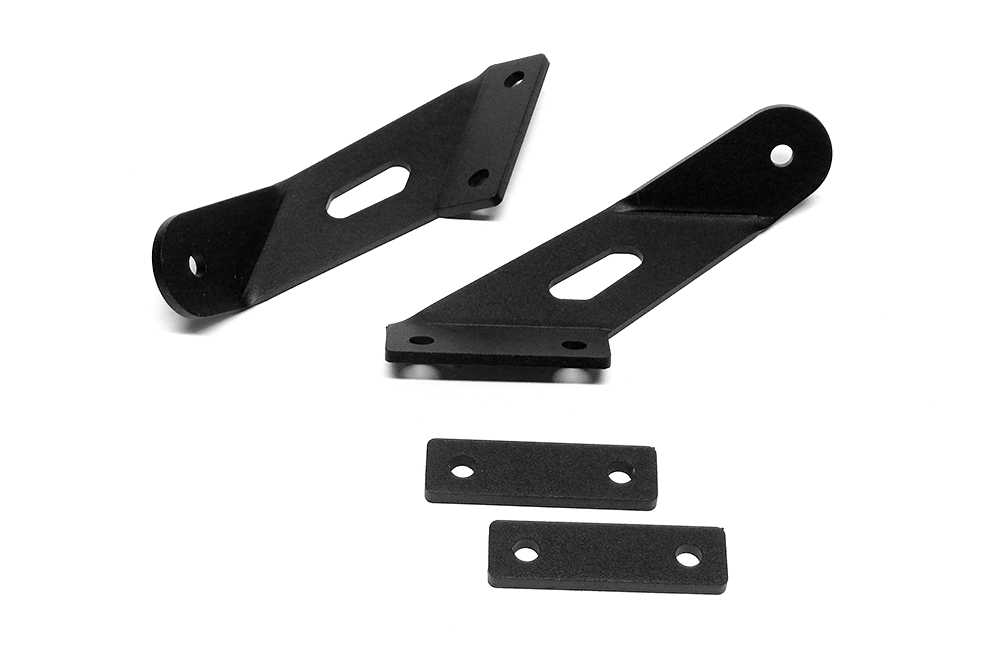 Southern Tru Light Bar Mounting Kit, Hood Mount, Mounts One 20 Inch Dual Row Light Bar, Bolt on Installation, Black, Set of 2 – 55106
