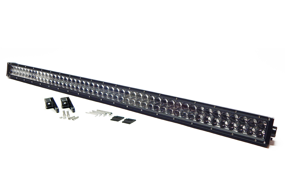 Southern Tru Light Bar, Chrome Series, LED, 50 Inch Length, 96 Clear LED 3 Watt Bulbs, 288 Watt/ 24 Amp Draw, Dual Row – 72050