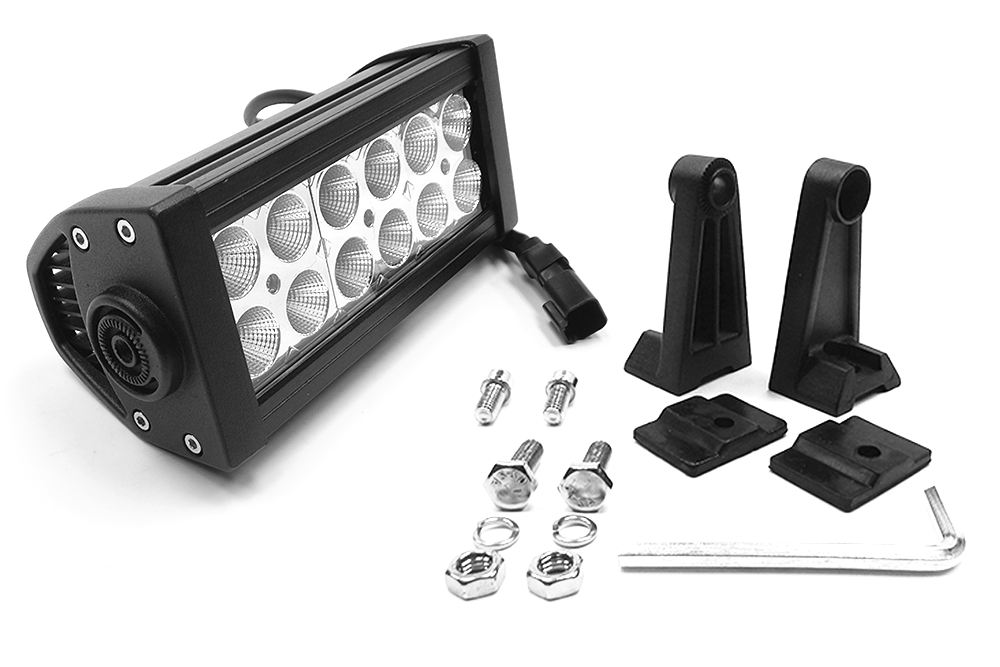 Southern Tru Light Bar, Chrome Series, LED Bulb, 6 Inch Length, Straight Dual Row, 12 Clear LED 3 Watt Bulb, 36 Watt/ 3 Amp Draw – 72075
