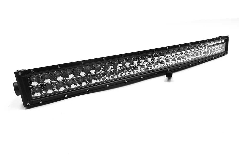 Southern Tru Light Bar, Chrome Series, LED, 30 Inch Curved Length, 60 Clear LED 3 Watt Bulbs, 180 Watt/ 15 Amp Draw, Dual Row – 74030
