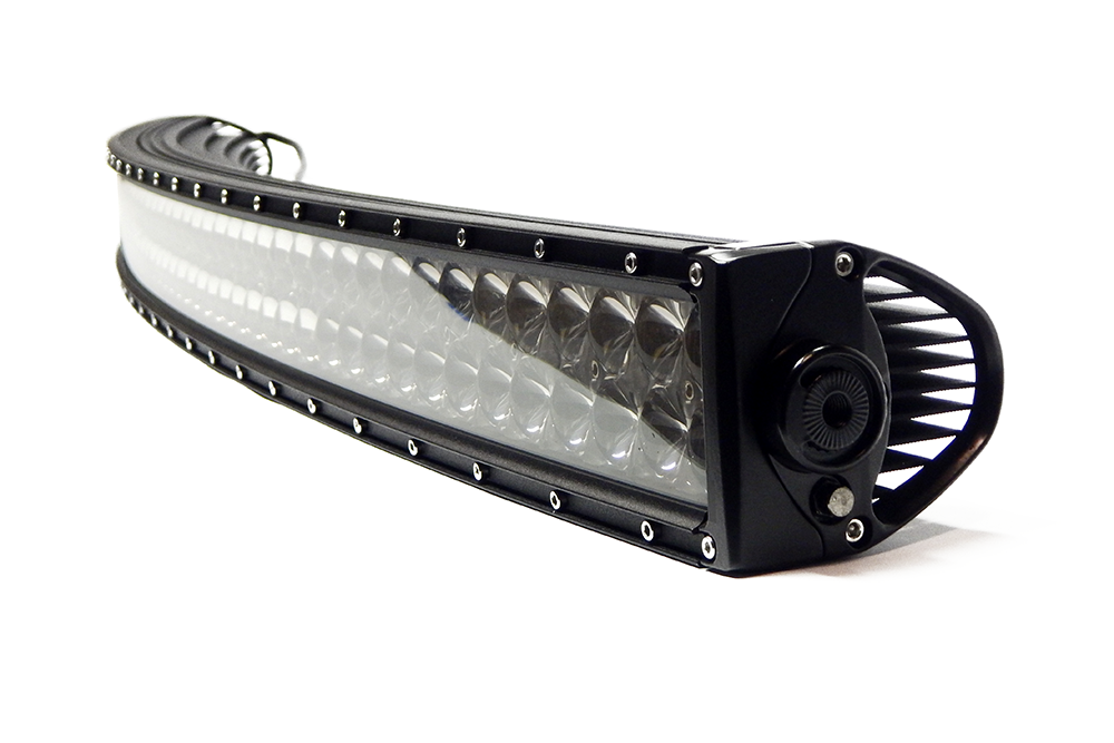 Southern Tru Light Bar, Chrome Series, LED, 52 Inch Length, Curved Dual Row, 100 Clear LED 3 Watt Bulbs, 300 Watt/ 25 Amp Draw – 74052