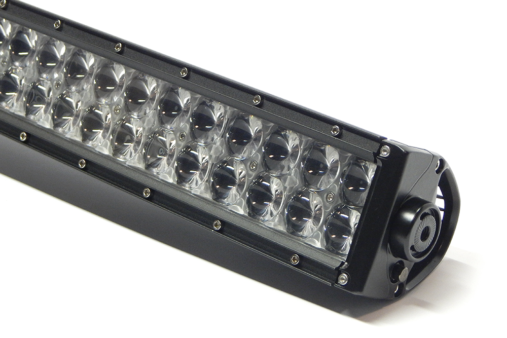 Southern Tru Light Bar, Chrome Series, LED, 52 Inch Length, Curved Dual Row, 100 Clear LED 3 Watt Bulbs, 300 Watt/ 25 Amp Draw – 74052
