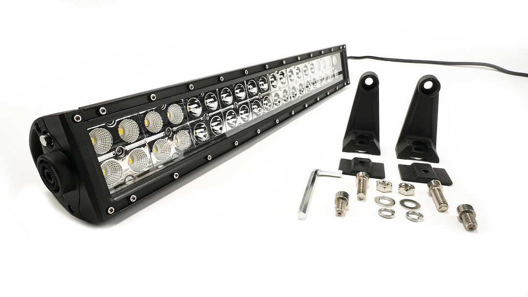 Southern Tru Light Bar, Chrome Series, LED Bulb, 20 Inch Length, Straight Dual Row, 40 Amber/ White LED 3 Watt Bulb, 120 Watt/ 10 Amp Draw – 77020